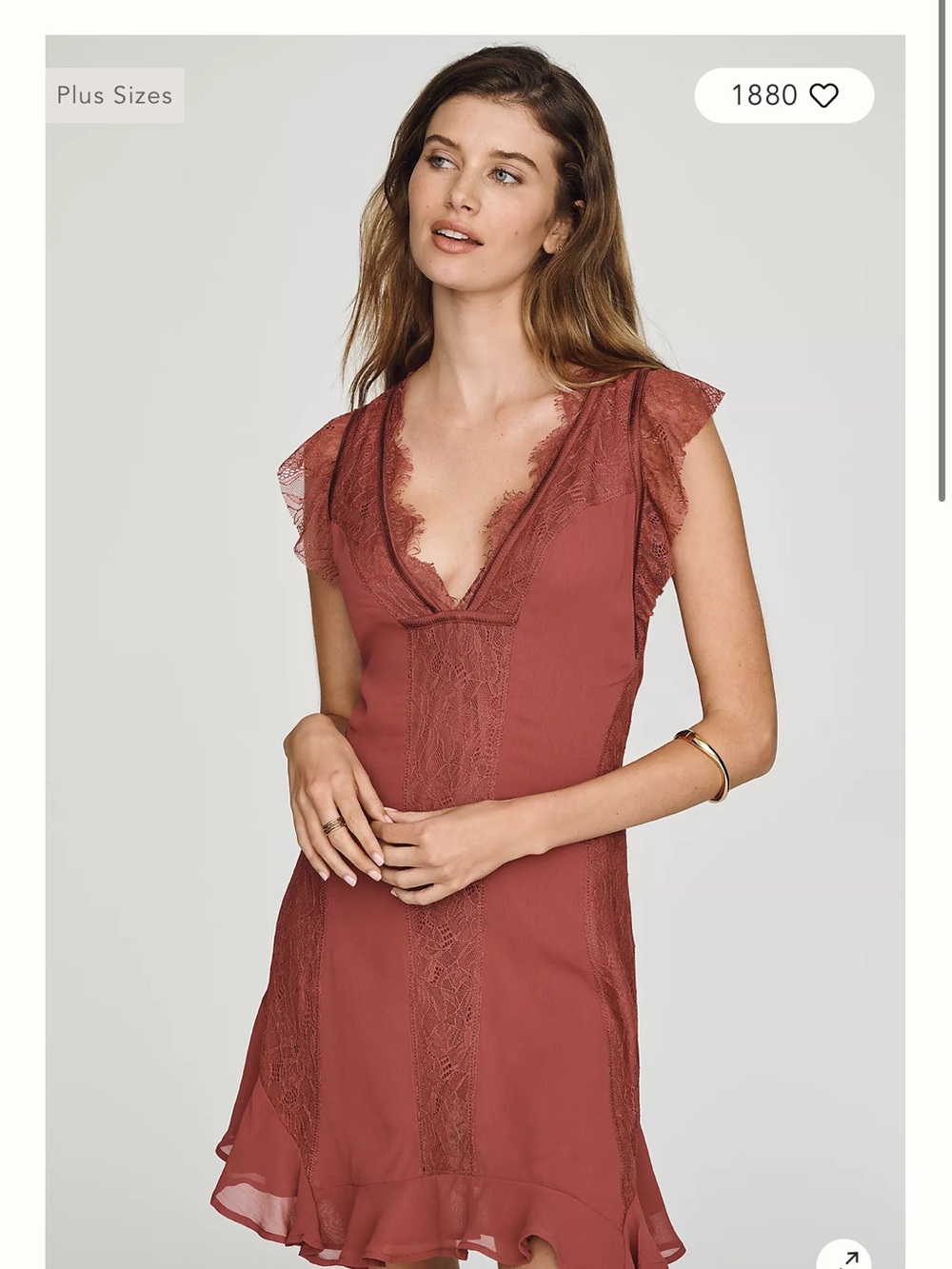 Anthropologie Lace-Trim Slip Dress in Dusty Rose